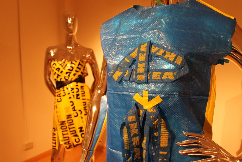 Ikea and caution tape dresses
