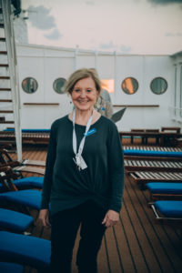 Nancy Hartley on board the Odyssey