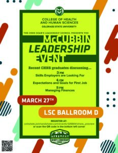 McCubbin Leadershipship Event Poster