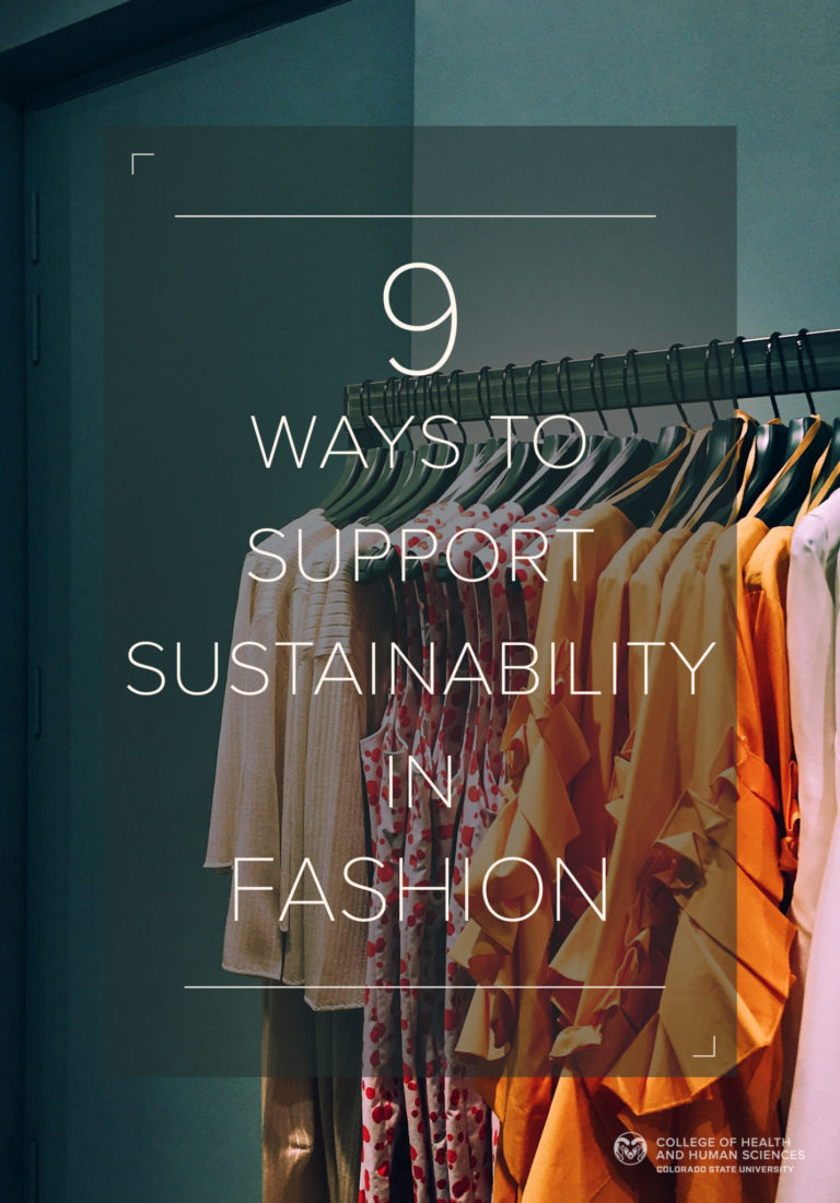 9 ways to support sustainability in fashion - College of Health and ...
