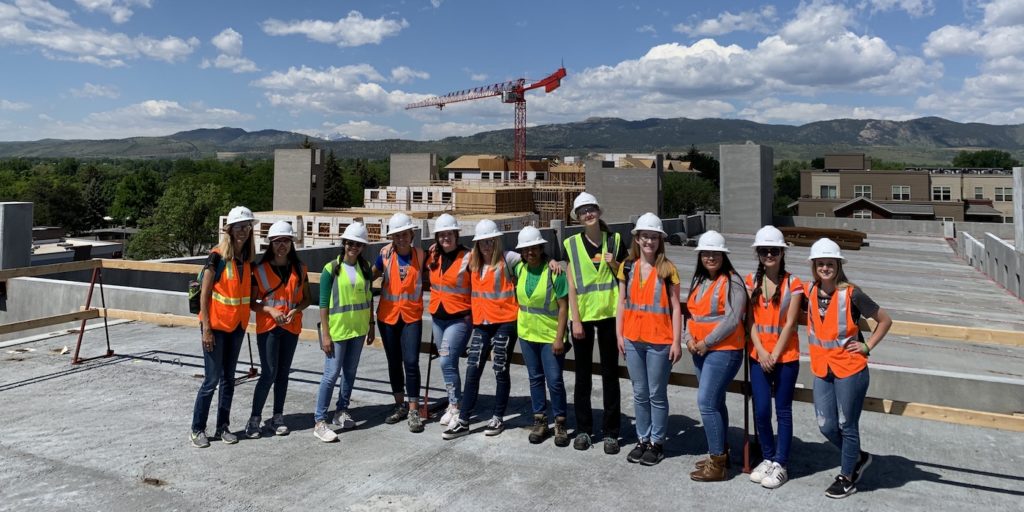 Group photo at a job site