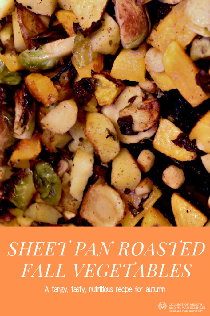 Roasted potatoes and vegetables