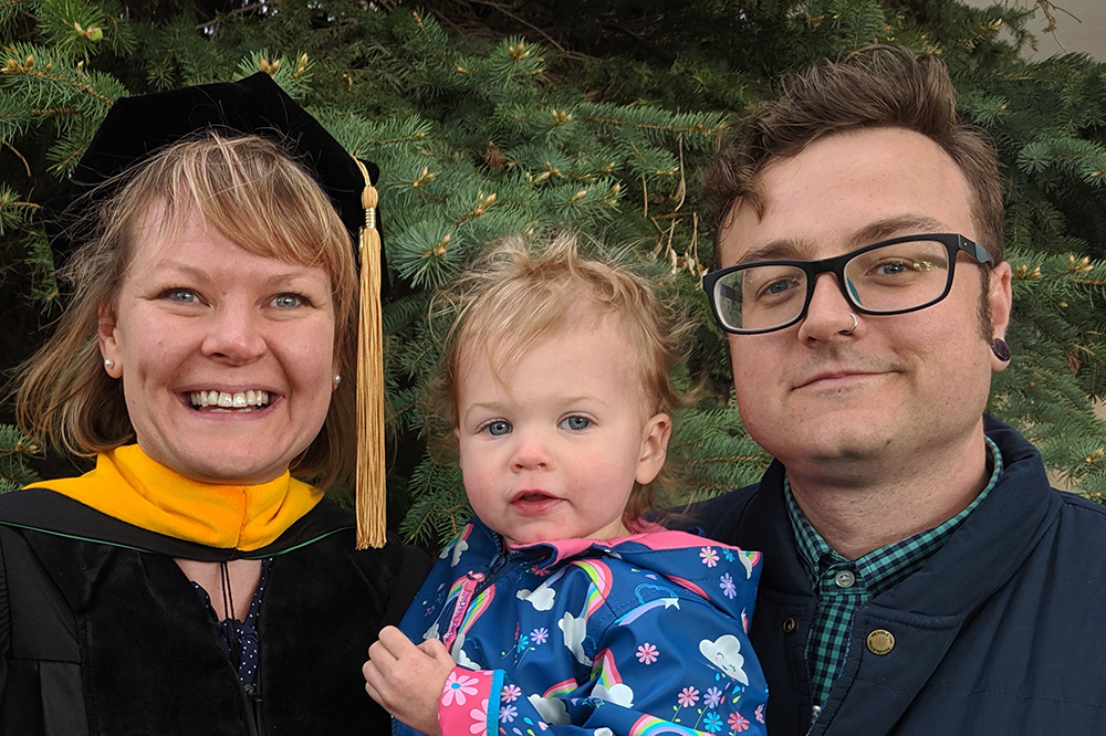 Tara Klinedinst with family at graduation