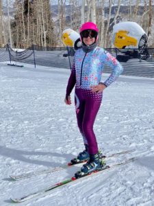 Ashley Rathmann skiing