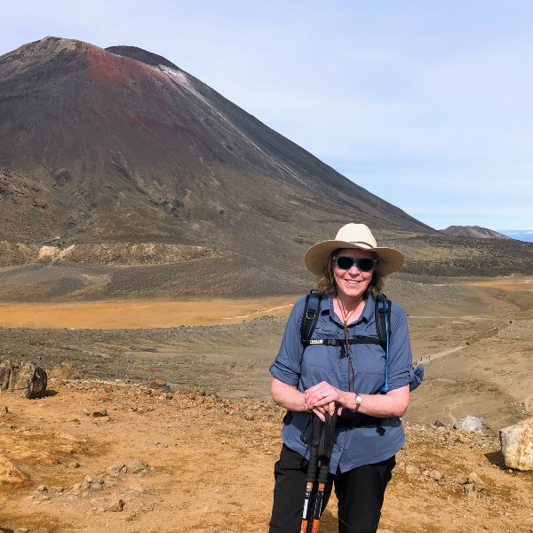 Teresa Boynton hiking in New Zealand