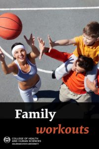Family workouts - Family playing basketball together