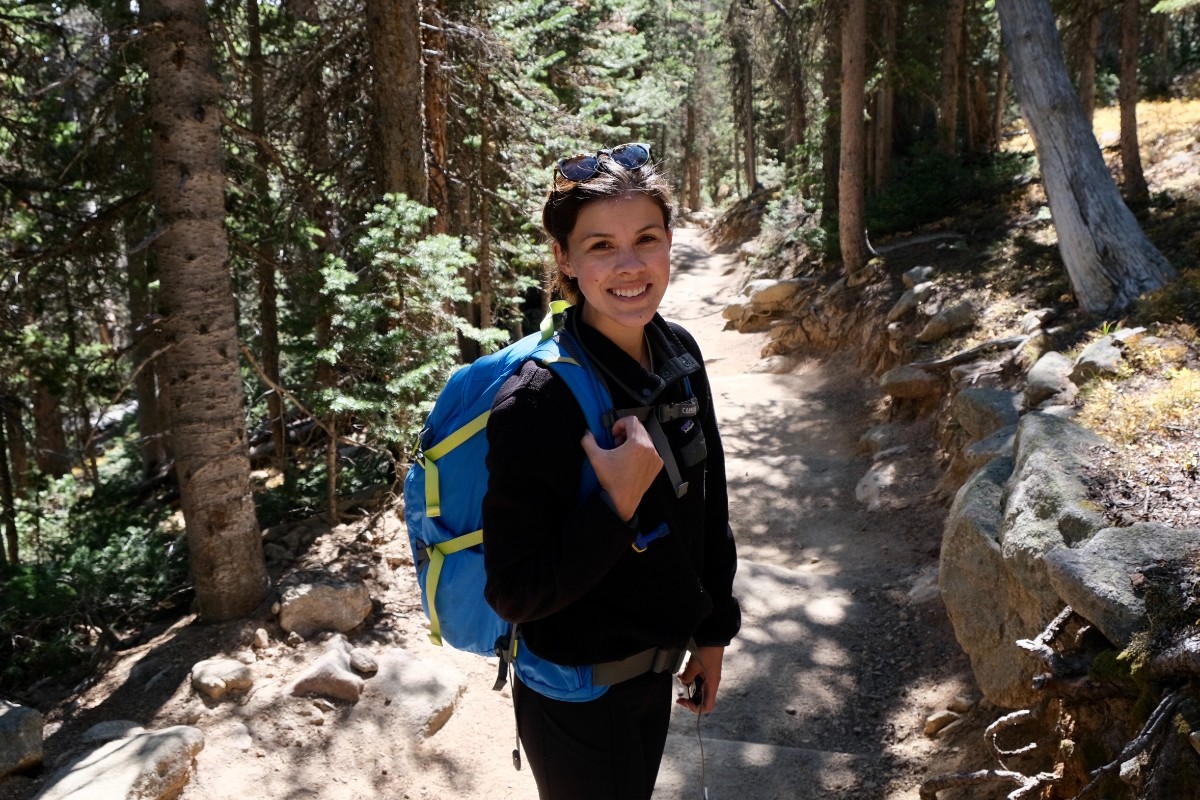 Kalena Giessler Gonzalez on a hiking trail