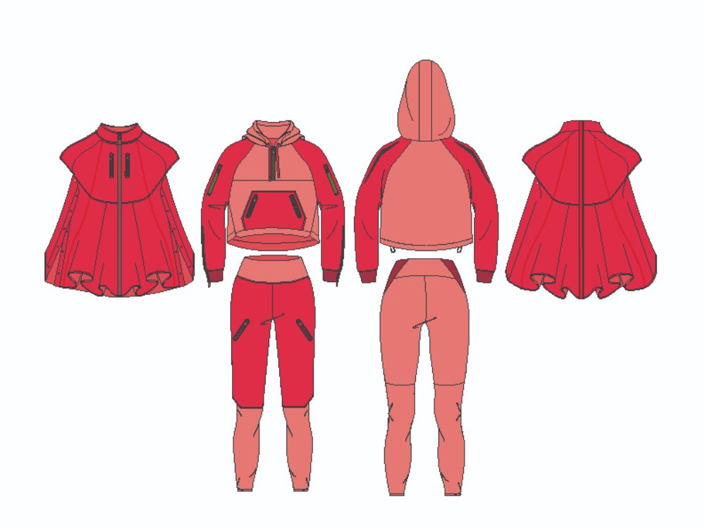 Technical drawings of the See Me Rain Kit