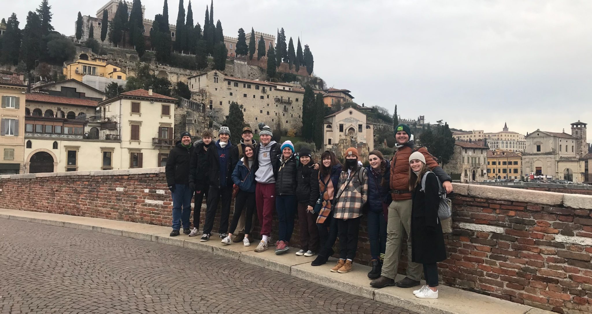 Study abroad group in Verona, Italy