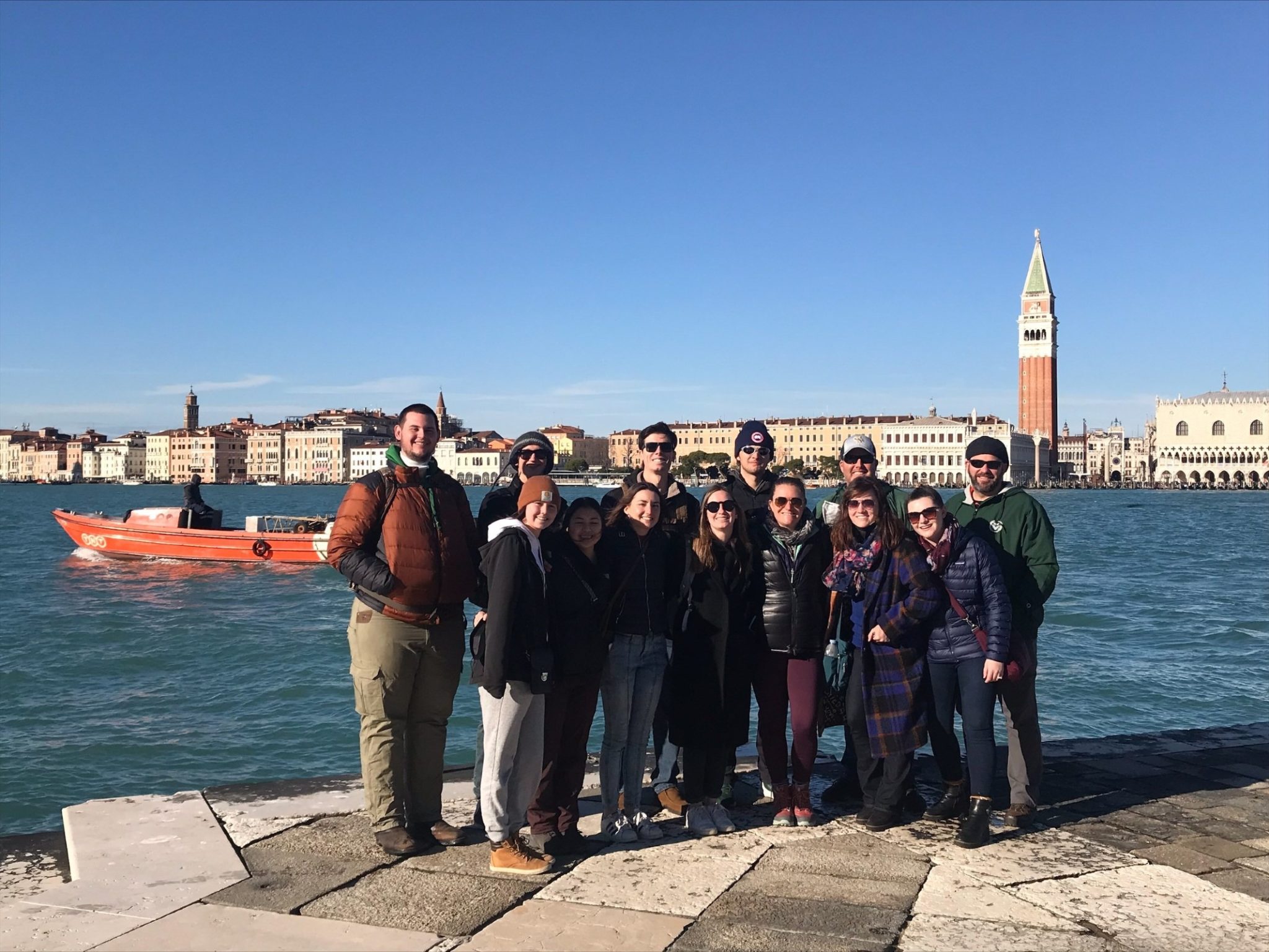 Study abroad group in Venice, Italy