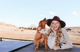 Sarah Cromwell Headshot With Dog