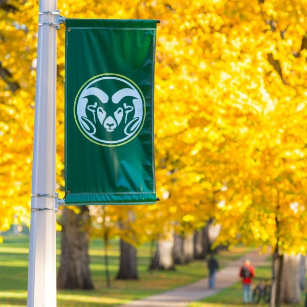 CSU banner on the Oval