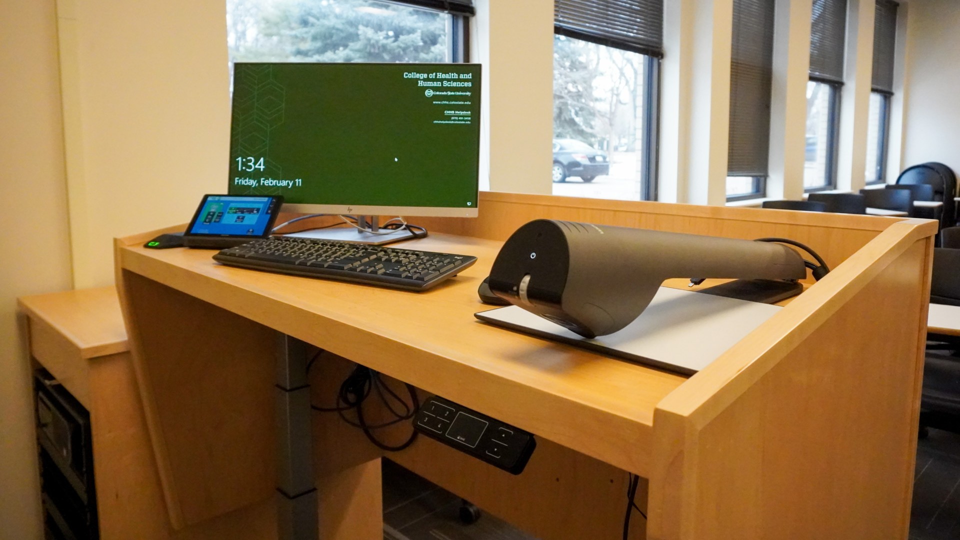 Photo of accessible desk that can change heights