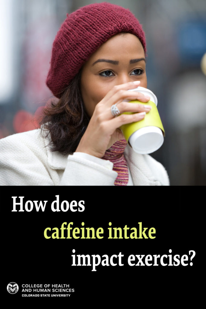 How does caffeine intake impact exercise? - black woman in a red cap and natural hair sips a coffee cup with a light yellow wrap