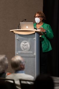 Dr. Henrika McCoy giving her presentation.