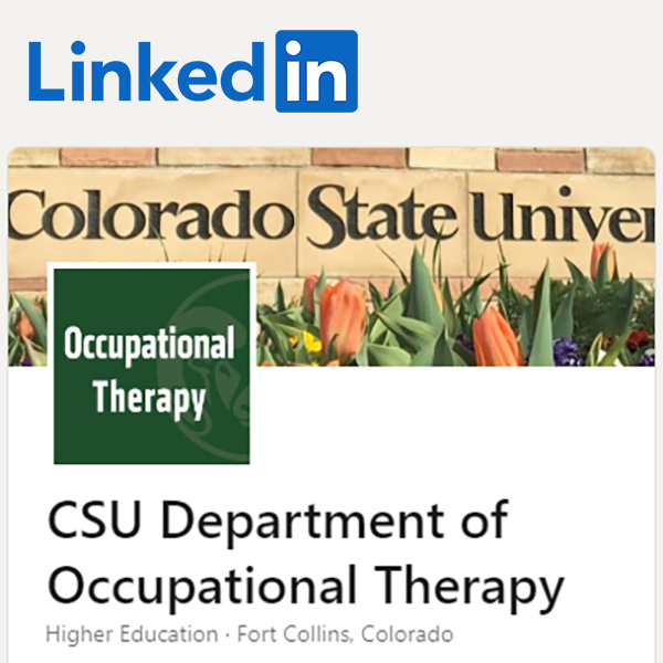 A graphic showing the CSU OT LinkedIn page