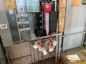 Electrical panel with tags