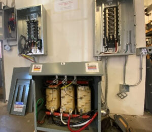 Mock-ups of building electrical panels