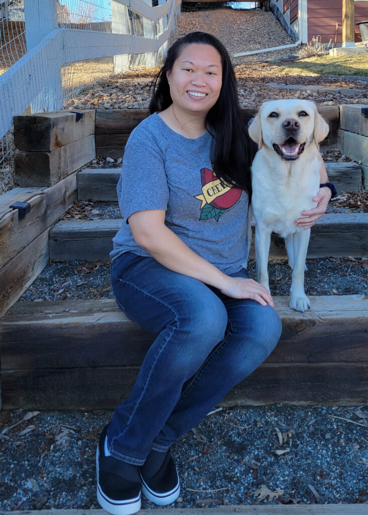human-animal bond in colorado volunteer nancy loos and her yellow labrador havarti